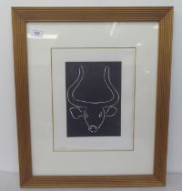After Henri Matisse - 'Head of a Bull No.2'  Limited Edition XII/XXV numbered in pencil  white on