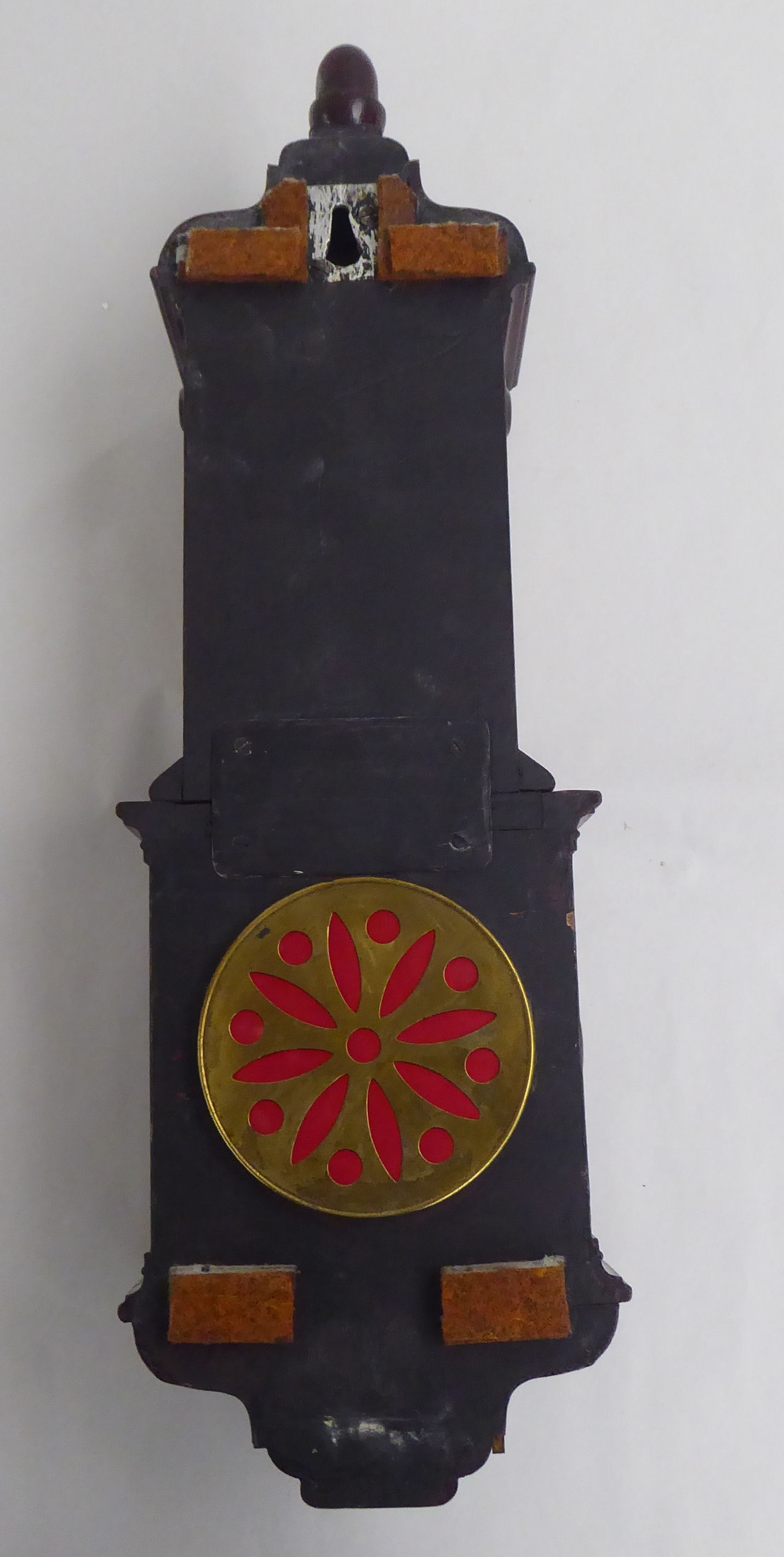 A late 19thC and later timepiece; the movement faced by a Roman dial with a later partially glazed - Image 5 of 10