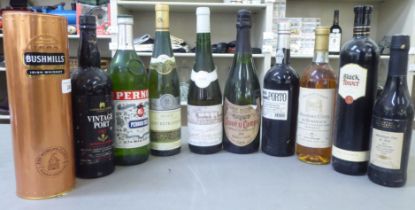 Wines and spirits: to include a bottle of 1982 vintage port