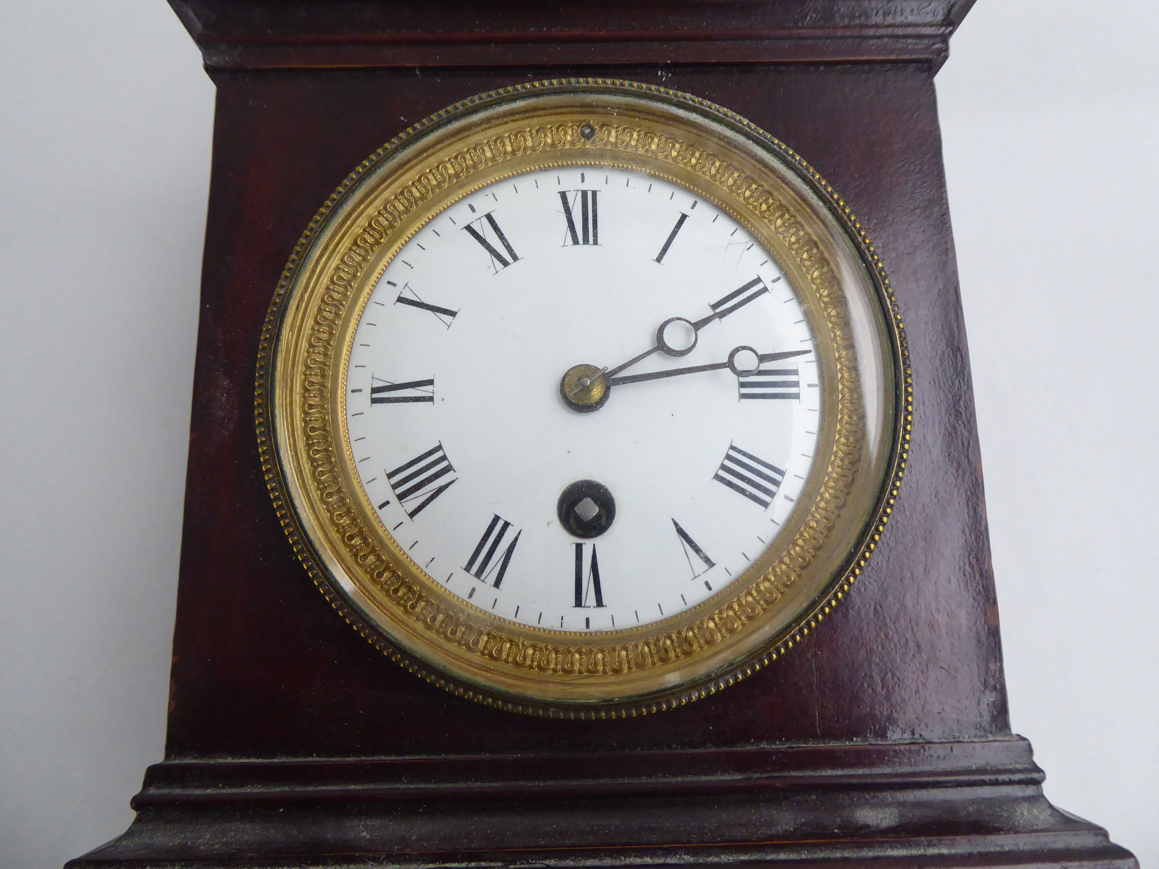 A late 19thC and later timepiece; the movement faced by a Roman dial with a later partially glazed - Image 2 of 10