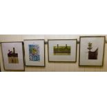 After Graham Greenfield - four floral studies  Limited Edition of 100 prints  12" x 8"  framed