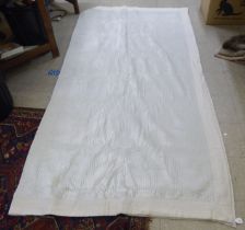 A White Company cream/white coloured throw; and another faux fur example