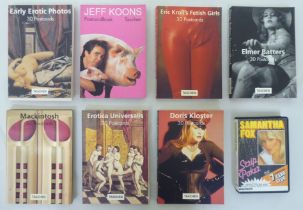 Uncollated erotic and other themed books of unused postcards