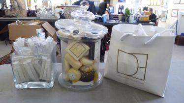 Various hotel samples: to include Jo Malone bath oil and Baylis & Harding handwash