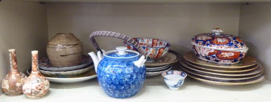 19thC & later ceramics, mainly Japanese Imari and Satsuma style plates  largest 11"dia