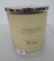 A The White Company Winter candle  7"h