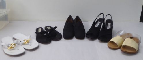 Five various pairs of ladies shoes: to include Alberta Ferretti and Donald Puner for Russell &