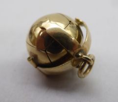 A gold plated Masonic puzzle ball