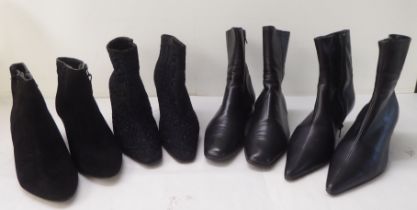 Four pairs of ladies ankle boots: to include an example by Kurt Geiger  approx. size 40