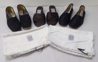 Three various pairs of ladies shoes by Emma Hope: to include two pairs of fabric pumps  size 38.5