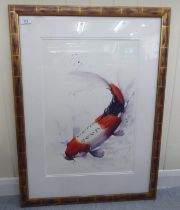 Lee Preston - a carp  watercolour  bears a pencil signature  15" x 21"  framed