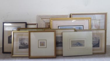 Framed pictures and prints: to include Jan Godman - a street scene  watercolour  bears a