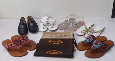 Six various pairs of ladies shoes: to include Todd's  approx. size 38