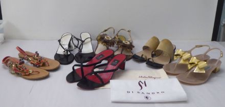 Six various pairs of ladies shoes: to include Michael Kors; and Salvatore Ferragamo  sizes 38-39