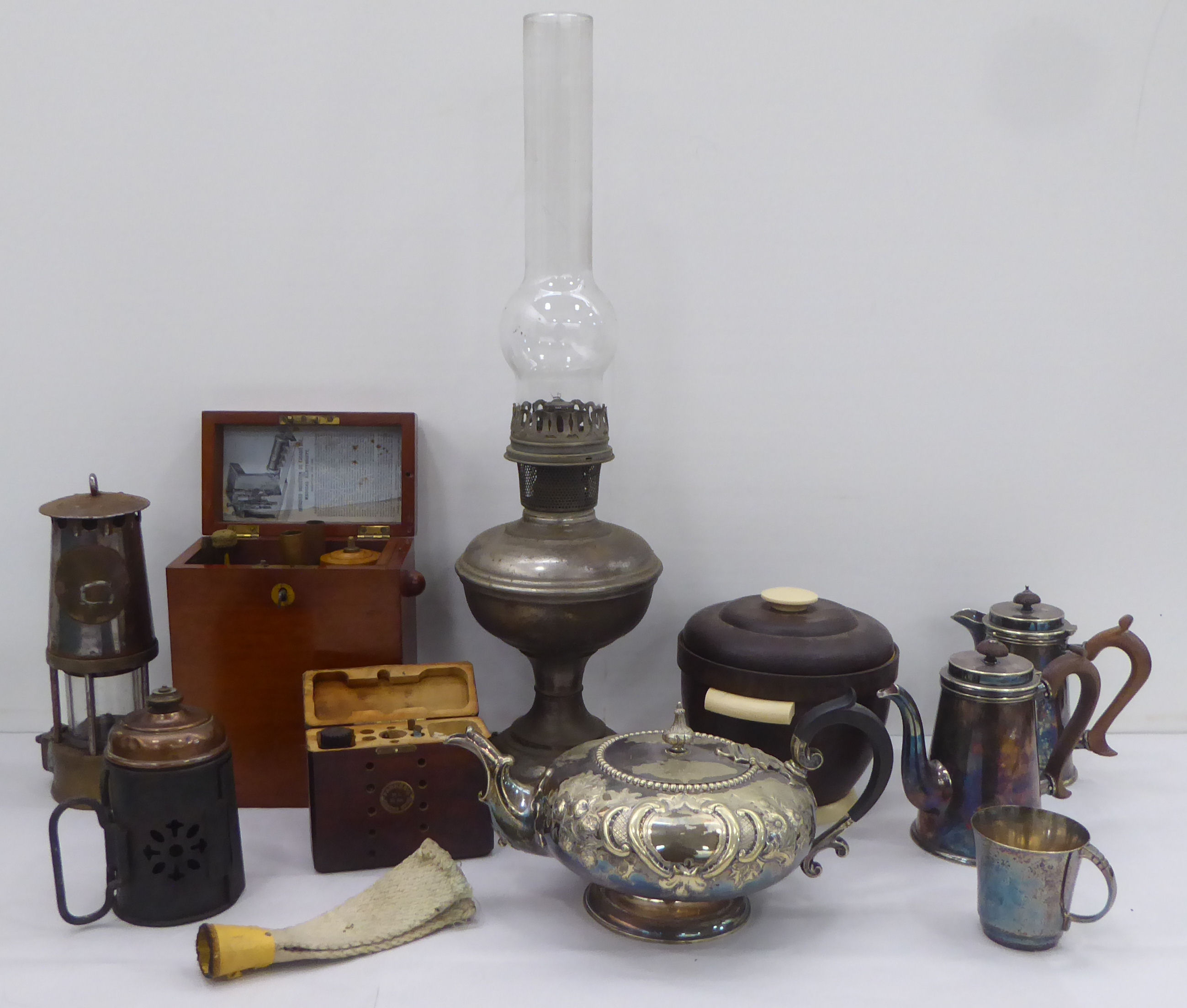 Late Victorian/mid 20thC collectables: to include silver plated teaware; and a Down Brothers of