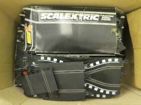 Scalextric collectables  comprising cars, controllers, track and a transformer