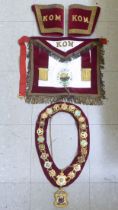 Masonic regalia: to include a chain of office; and an apron