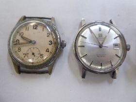 Wristwatches: to include a Tissot stainless steel cased example, faced by a baton dial