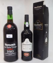 Port, a magnum of 1989 Taylor's; and a bottle of 1996 Grahams