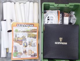 Guinness related collectables: to include a plastic quartz wall timepiece  12"dia