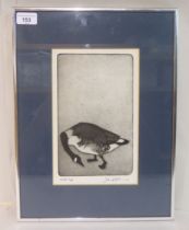 After Julian Williams - a goose  Artist Proof  bears a pencil signature  6" x 10"  framed