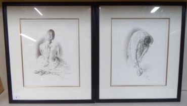 After Kay Boyce - 'Satin Slippers'  Limited Edition No.89/295 monochrome print; and 'Lace