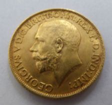 A George V sovereign, St George on the obverse  1911