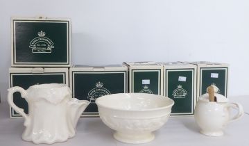 Royal Creamware collectables: to include a shaving mug  boxed