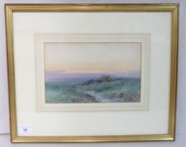 Henry Stannard - 'The End of the Day'  watercolour  bears initials & a Marling Fine Arts label verso