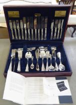 A Viner's Tabletop Collection of silver plated cutlery  comprising six place settings  cased