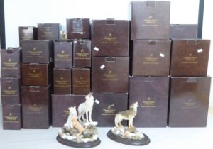 Country Artists composition model birds and other animals  approx. 5" - 7"h  boxed