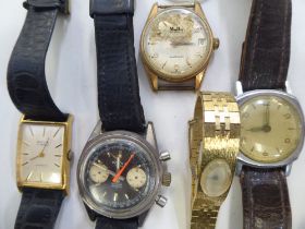 Variously cased and strapped wristwatches