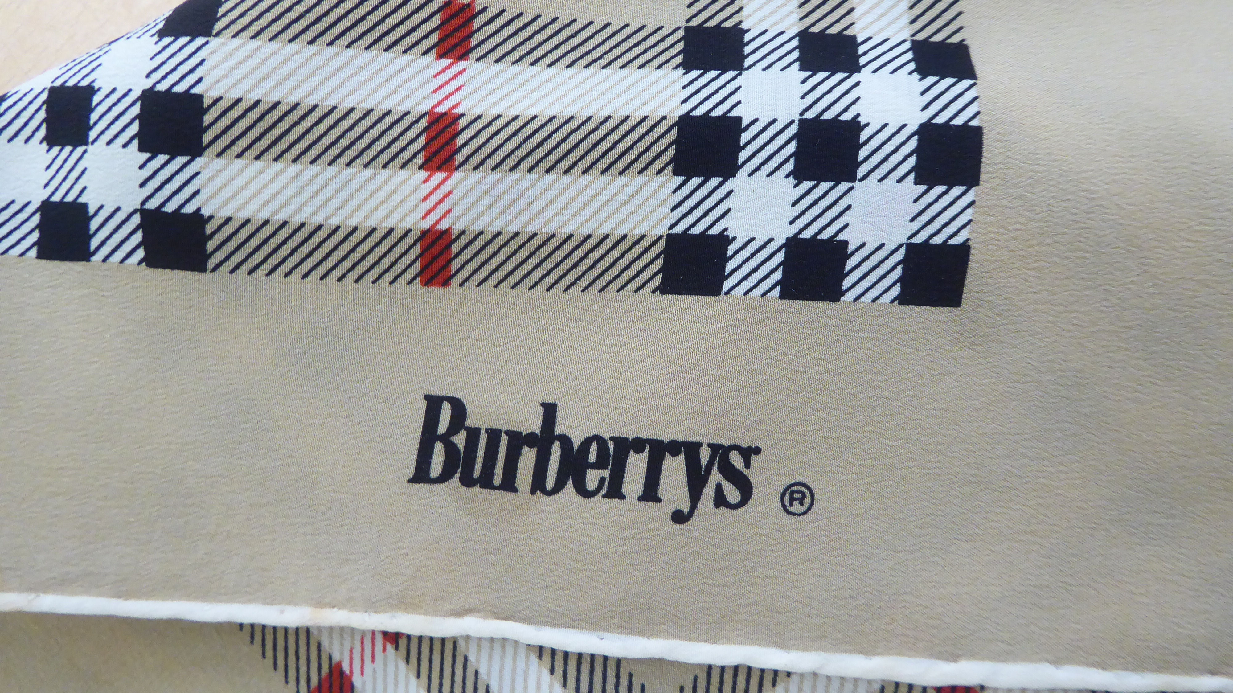 A Versace silk scarf on a red ground; and a Burberry's silk scarf - Image 3 of 3