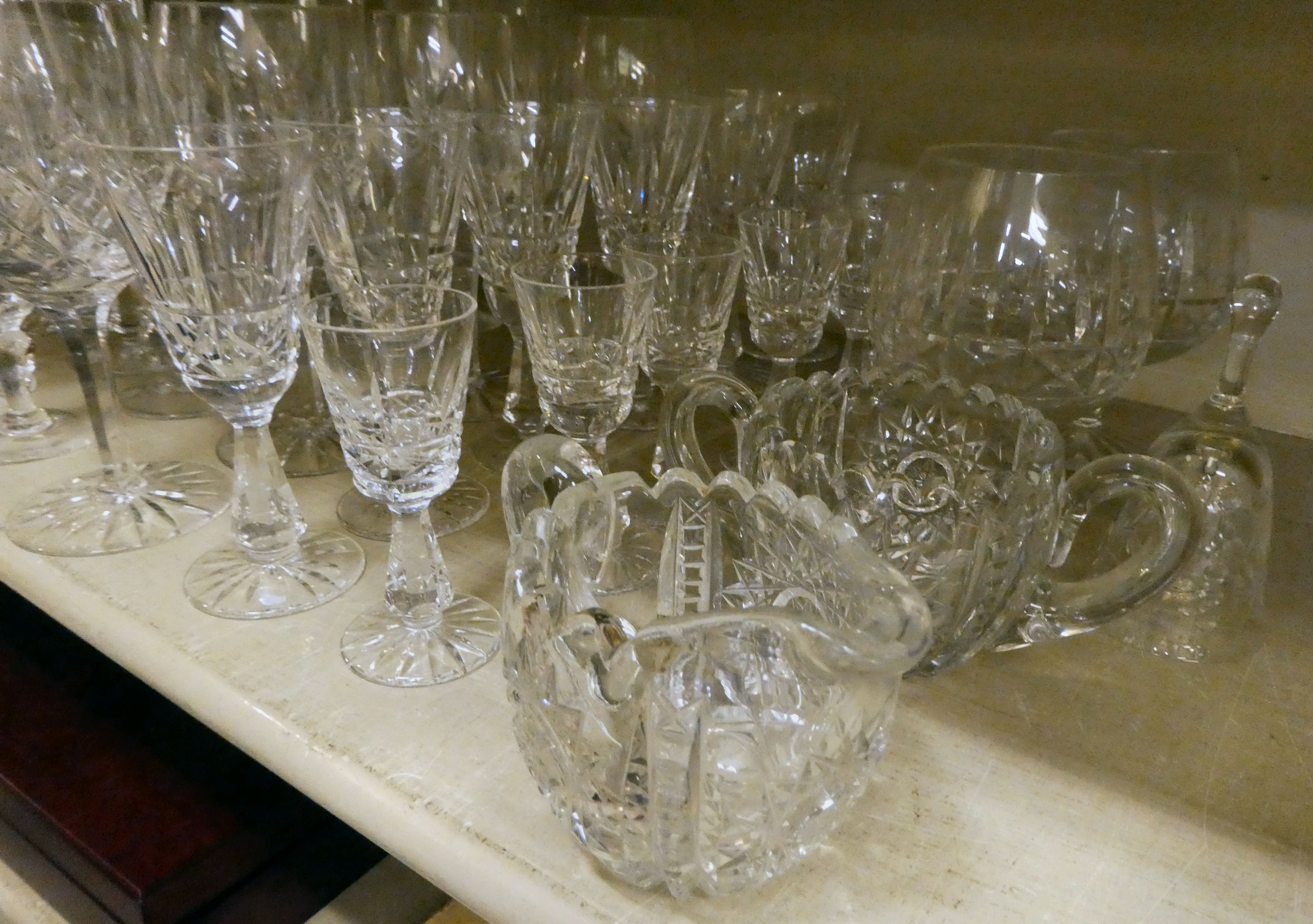Glassware: to include Thomas Webb crystal pedestal wines - Image 4 of 4