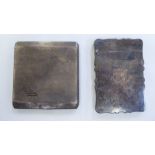 Silver collectables: to include an early 20thC card case with a hinged lid  Birmingham 1911