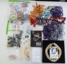 Costume jewellery: to include coral, pearls, bead necklaces and other accessories; and a Jackie