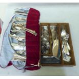 Silver plated cutlery: to include Kings pattern table forks