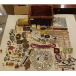 Miscellaneous collectables: to include an ornamental smoker's pipe; and trinket boxes, contained