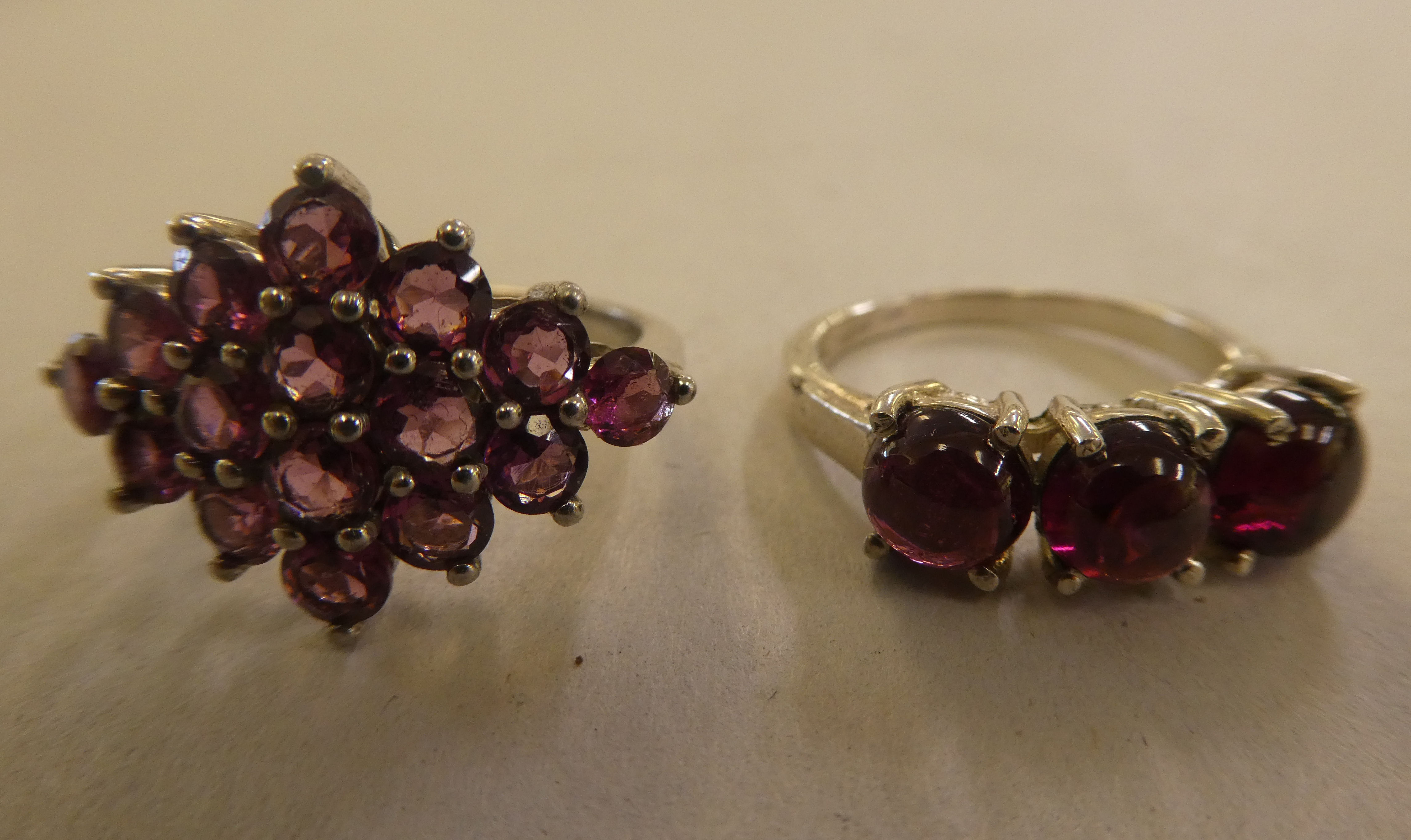 Mainly 925 items of personal ornament: to include dress rings, set with coloured stones - Image 5 of 13