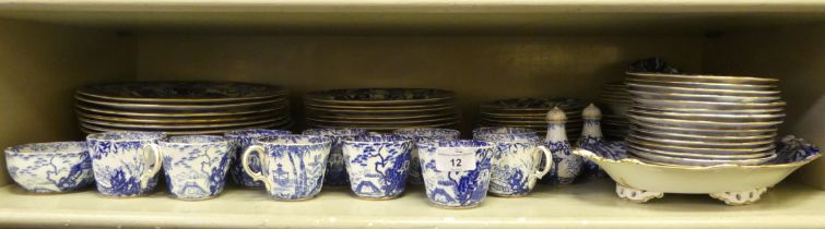 Royal Crown Derby and other blue and white china tableware