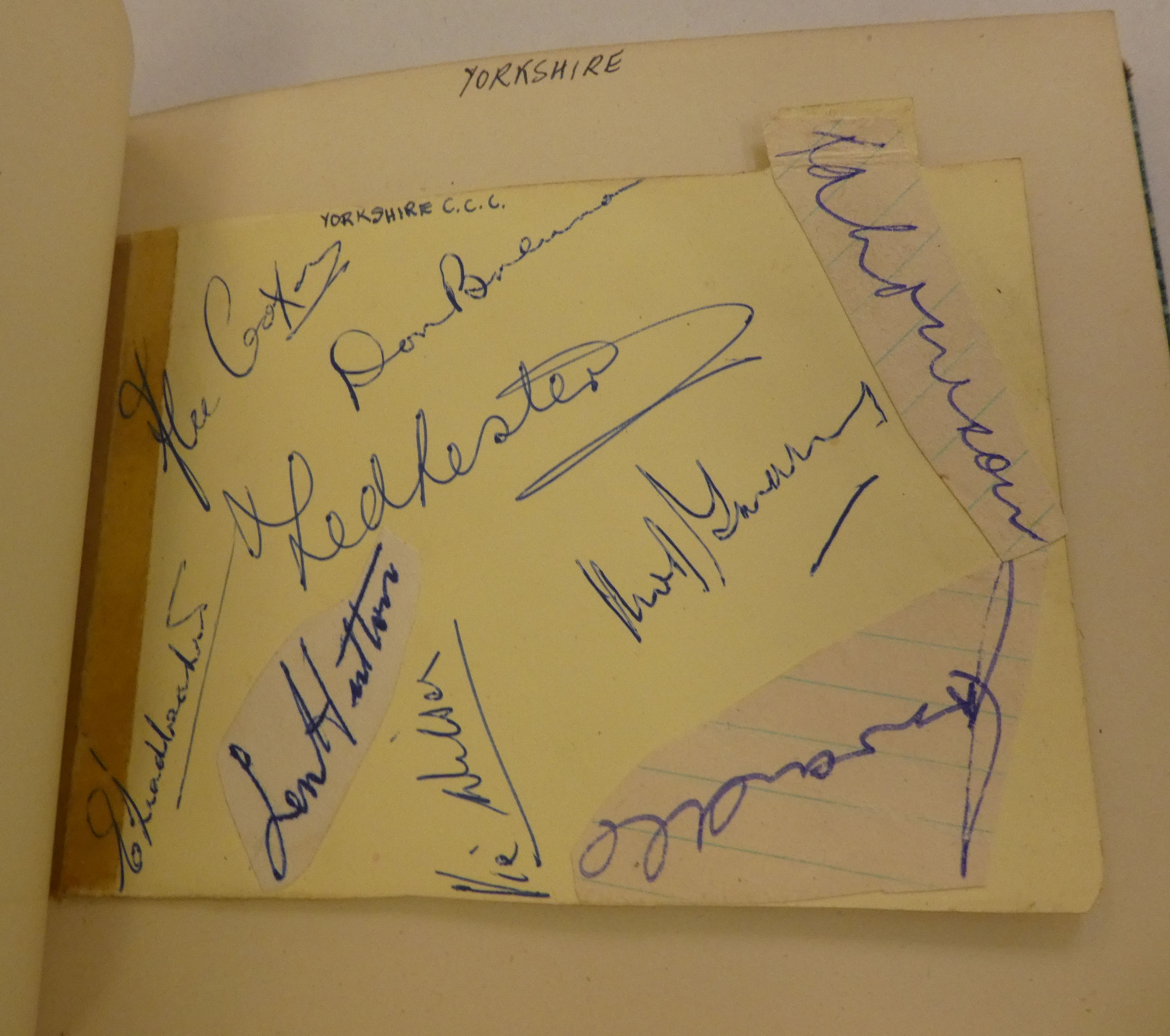 Two autograph albums: to include Eric Fowler; Yorkshire CC and a signed photograph of Paulette - Image 5 of 10