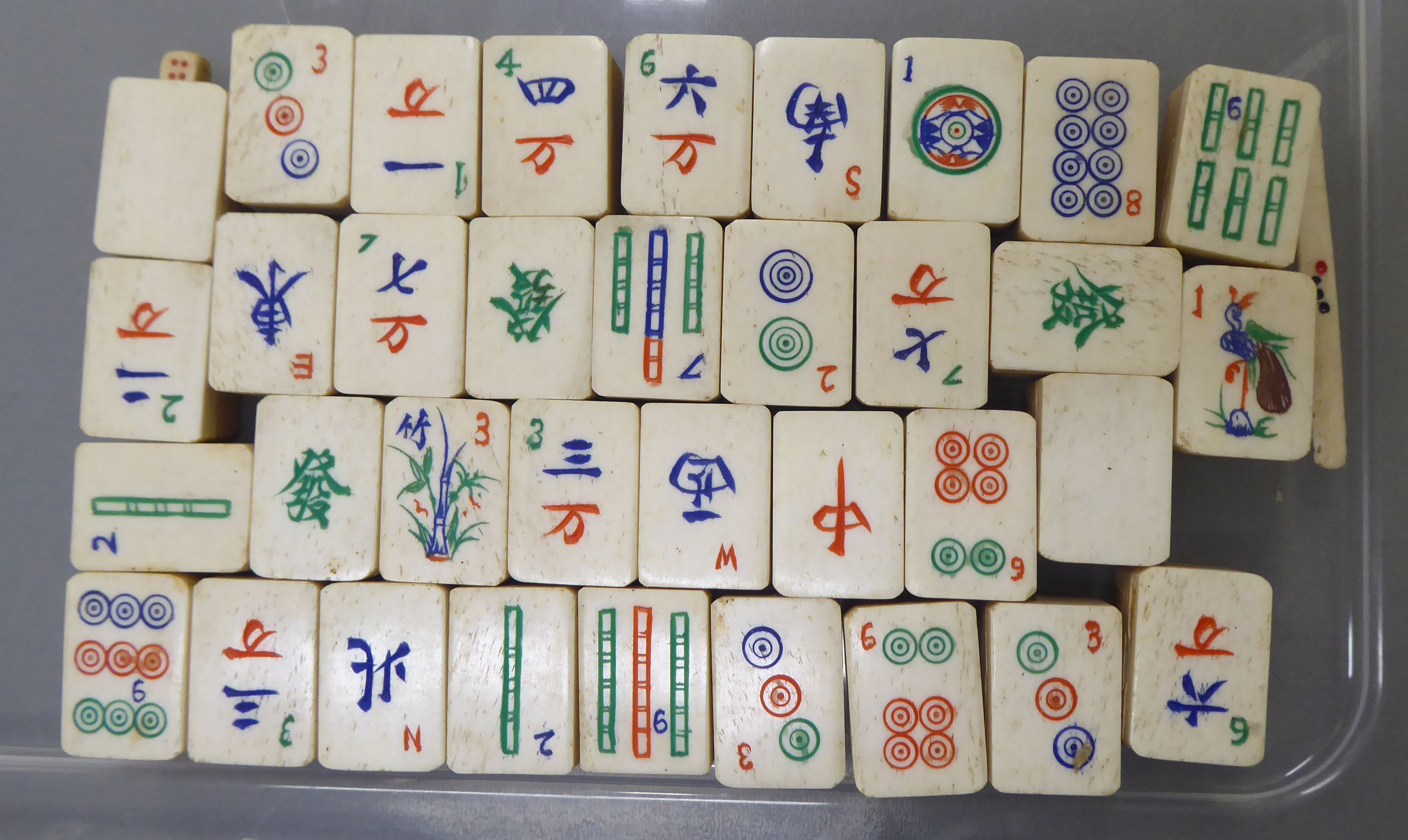 Bone and bamboo Mah-Jong pieces - Image 2 of 6