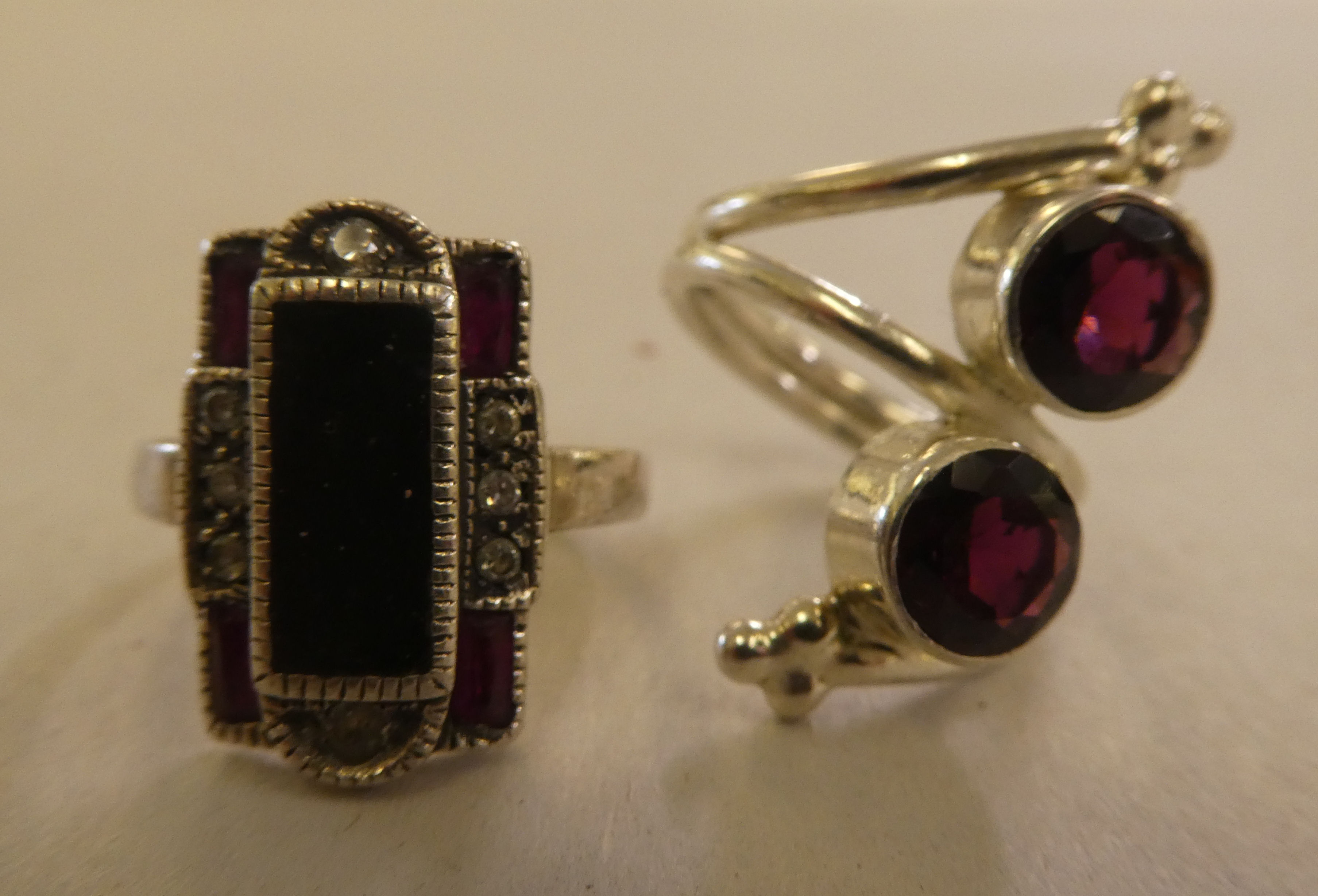 Mainly 925 items of personal ornament: to include dress rings, set with coloured stones - Image 8 of 13