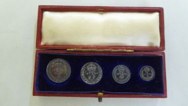 A set of four Edward VII Maundy Money  1904  boxed