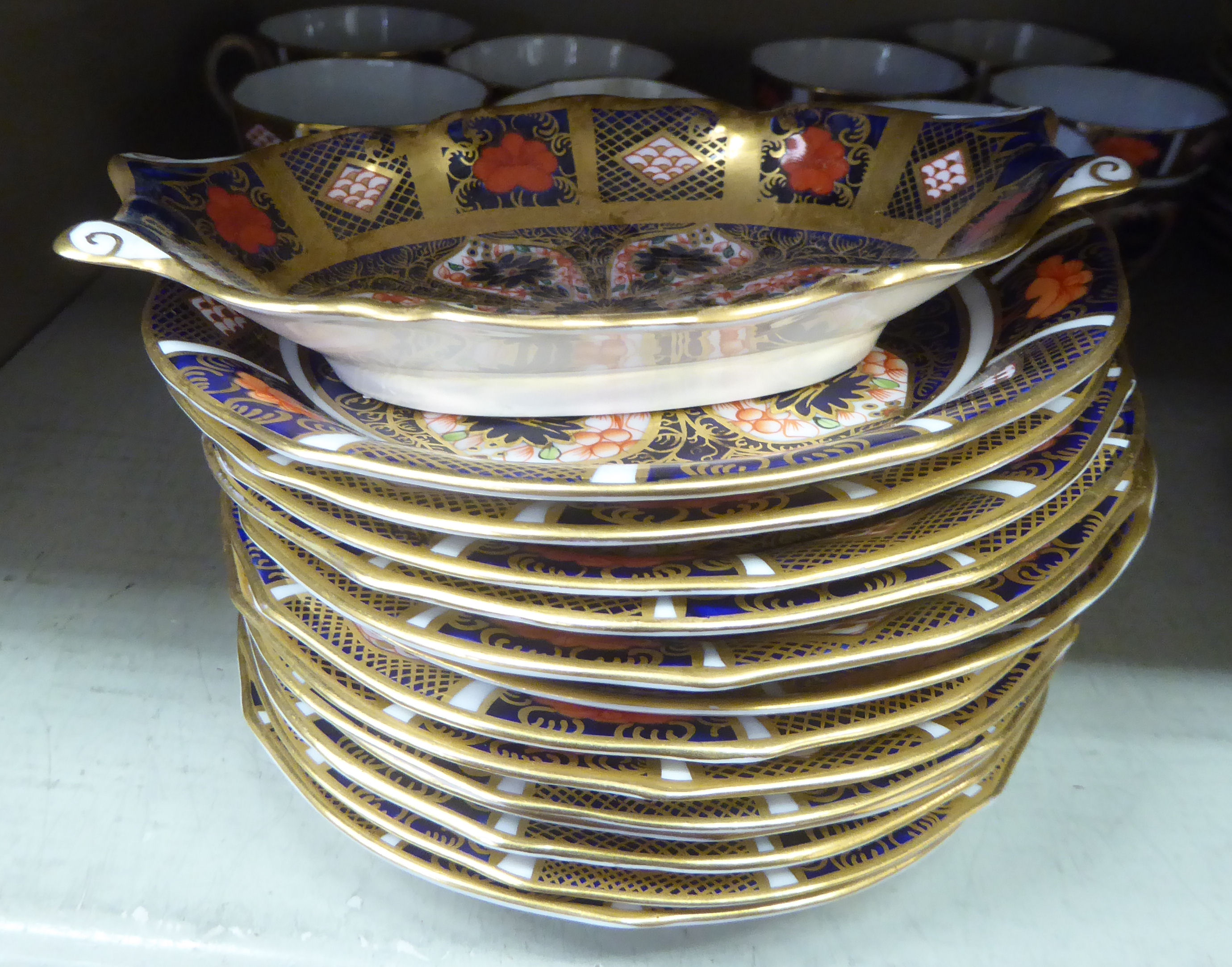 Royal Crown Derby china Imari pattern teaware - Image 3 of 7