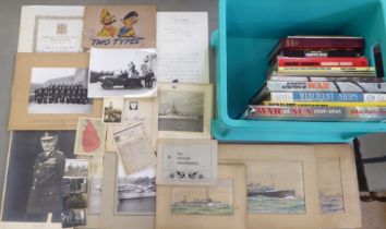 Uncollated military and other ephemera: to include photographs, featuring royal visits