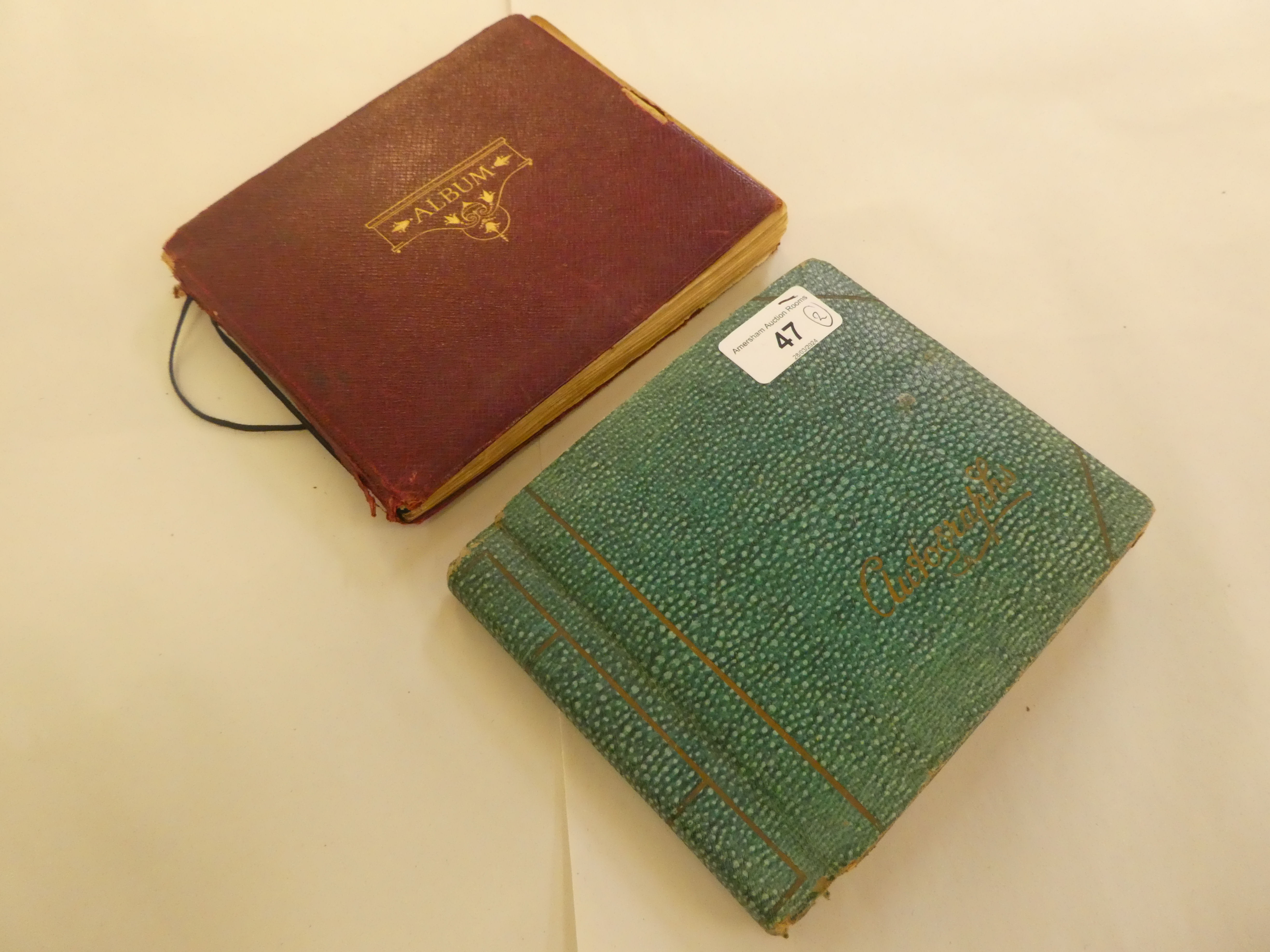 Two autograph albums: to include Eric Fowler; Yorkshire CC and a signed photograph of Paulette