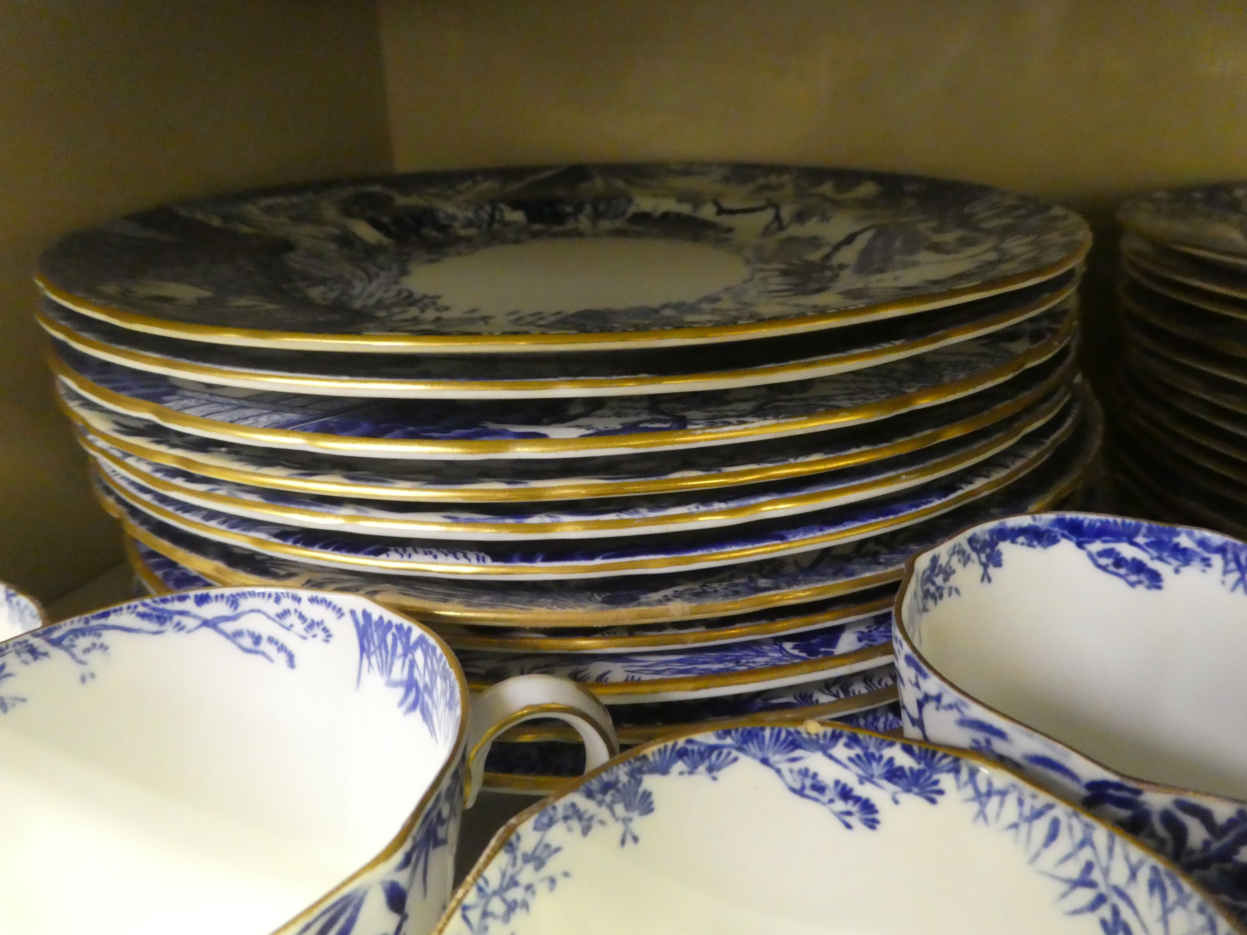 Royal Crown Derby and other blue and white china tableware - Image 4 of 9