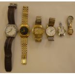 Variously cased and strapped wristwatches: to include a Limit International