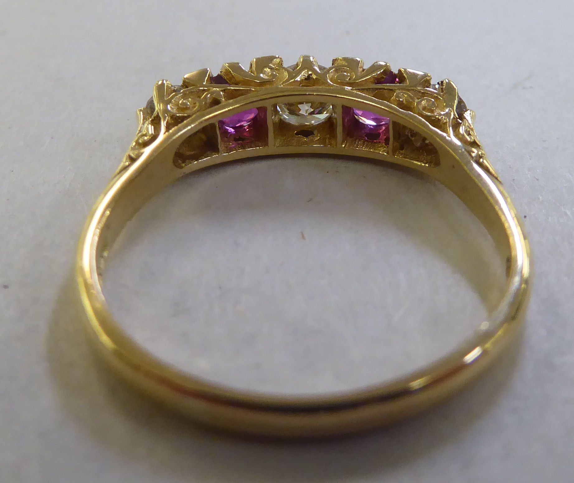 An 18ct gold diamond and ruby ring - Image 3 of 3